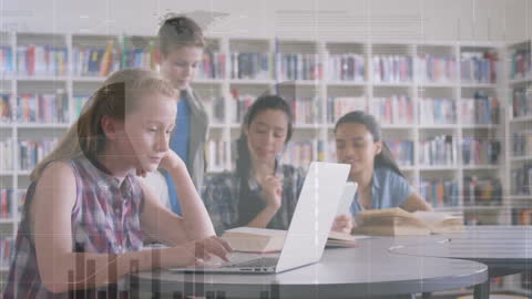 Diverse Students Engaged in Financial Data Study Session