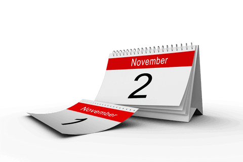 transparent desk calendar displaying second november date - Download Free Stock Videos Pikwizard.com