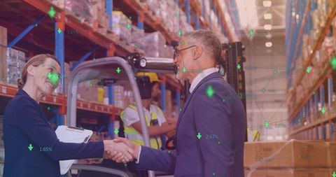 Digital Networking in Global Business Handshake