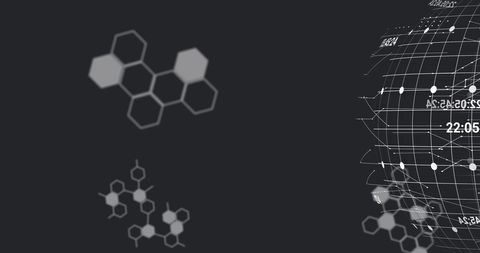 Abstract Molecule Structures and Digital Globe Concept - Download Free Stock Images Pikwizard.com