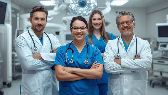 Confident Medical Team in Hospital Operating Room