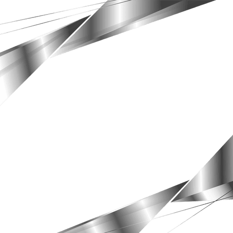 Transparent metallic ribbons with gradient highlights