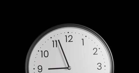Analog Clock Showing Eleven Fifteen on Black Background - Download Free Stock Images Pikwizard.com