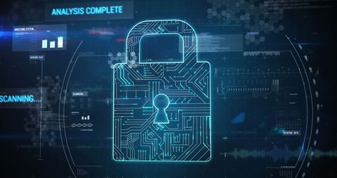 Digital Circuit Padlock Symbolizing Advanced Cyber Security - Download Free Stock Images Pikwizard.com