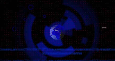 Digital Globe Surrounded by Abstract Technology Elements - Download Free Stock Images Pikwizard.com