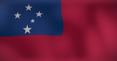 Waving Flag of Samoa Symbolizing National Pride - Download Free Stock Images Pikwizard.com
