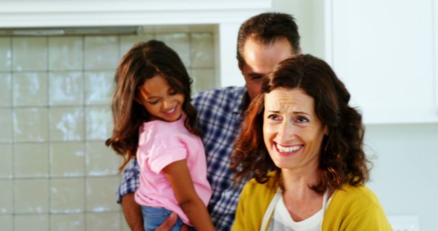 Smiling Family Spending Time Together at Home - Download Free Stock Images Pikwizard.com