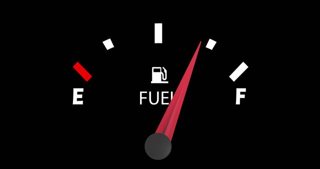 Fuel Gauge Indicator Display Against Black Background - Download Free Stock Images Pikwizard.com