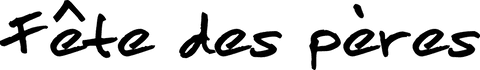 Fête des pères typography on transparent background for design projects