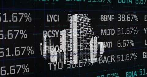 Financial Data Over Urban Cityscape With Digital Interface - Download Free Stock Images Pikwizard.com
