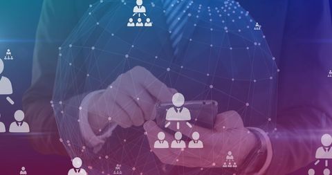 Businessman Networking through Global Digital Connection