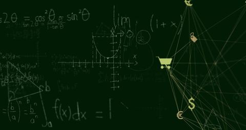 Digital Transformation represented by Mathematical Equations and Networks - Download Free Stock Images Pikwizard.com