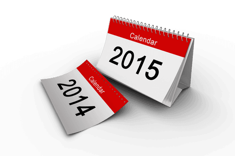 2015 desk calendar with 2014 page falling red banner transparent - Download Free Stock Videos Pikwizard.com