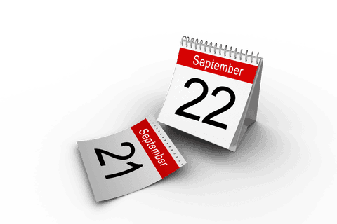transparent desk calendar displaying september 22 - Download Free Stock Videos Pikwizard.com