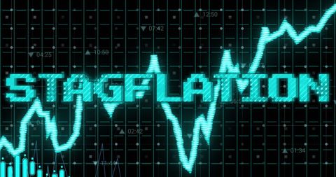 Stagflation Concept with Digital Financial Graphs - Download Free Stock Images Pikwizard.com