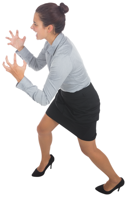 Furious Caucasian Businesswoman on Transparent Background Conveying Anger - Download Free Stock Videos Pikwizard.com