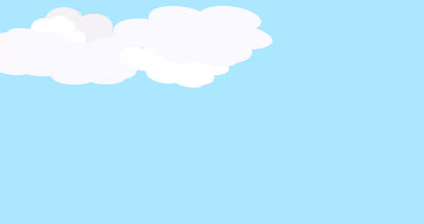 Digital Animation of Clouds on Blue Sky Background