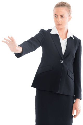 caucasian businesswoman with caution gesture on transparent background - Download Free Stock Videos Pikwizard.com