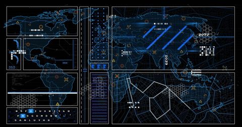 Global Finance and Data Processing on Digital Map Interface - Download Free Stock Images Pikwizard.com