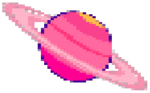 retro pixel art pink ringed planet, transparent background - Download Free Stock Videos Pikwizard.com