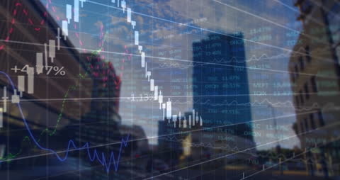 Digital Financial Graphs over Urban Skyline