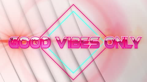 Futuristic Good Vibes Only Neon Text Animation