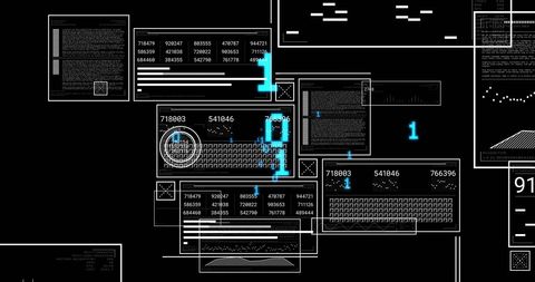 Digital Data Processing with Binary Codes on Black Background - Download Free Stock Images Pikwizard.com