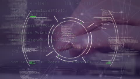 Digital Analysis with Futuristic Interface and Code Overlay
