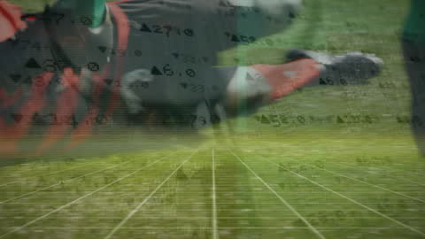 Stock Market Data Overlay on Soccer Player Dribbling