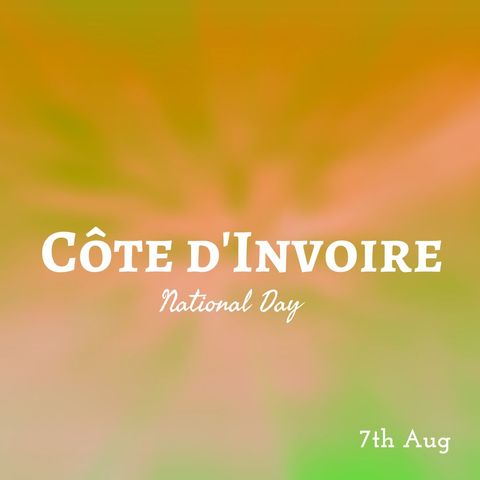 Côte d'Ivoire National Day Celebration Background - Download Free Stock Templates Pikwizard.com
