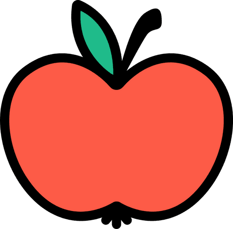 minimalistic apple silhouette on transparent background - Download Free Stock Videos Pikwizard.com