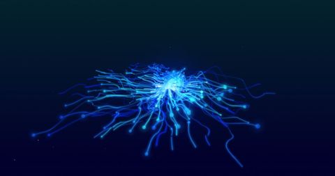 Dynamic Blue Electric Currents Radiating on Dark Background - Download Free Stock Images Pikwizard.com