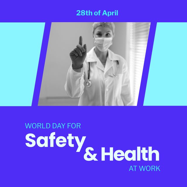 World Day for Safety and Health at Work Promotion with Female Doctor - Download Free Stock Templates Pikwizard.com