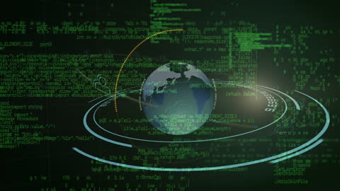 Digital Globe in Quantum Data Highway Visualization