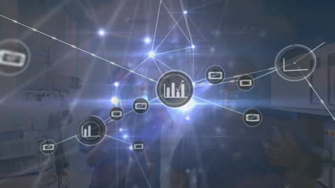 Medical Advancements and Digital Networking Concept