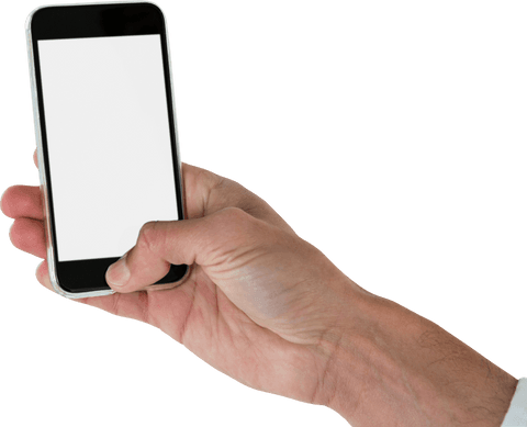 Transparent Mobile Phone in Hand Isolated on White Background - Download Free Stock Videos Pikwizard.com