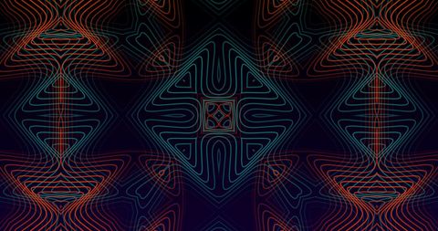 Mesmerizing Kaleidoscope Abstract Art with Glowing Lines - Download Free Stock Images Pikwizard.com