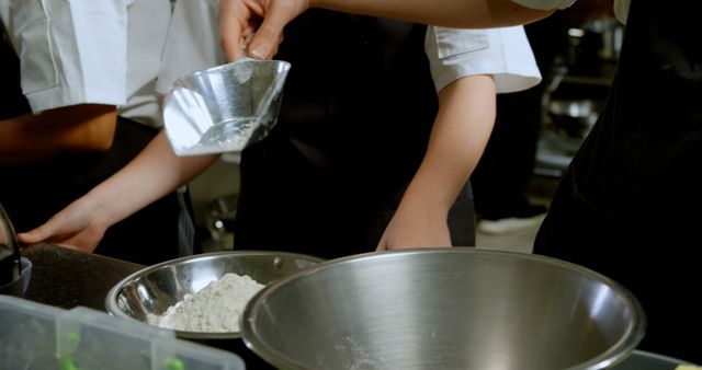 Chefs Preparing Ingredients in Restaurant Kitchen - Download Free Stock Images Pikwizard.com