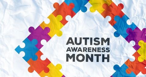 Colorful Puzzle Frame Highlighting Autism Awareness Month - Download Free Stock Images Pikwizard.com