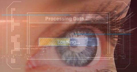 Digital Interface Overlay on Human Eye: Futuristic Data Analysis Concept - Download Free Stock Images Pikwizard.com