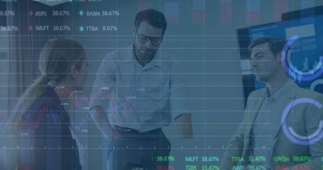 Confident Business Professionals Analyzing Graphs and Data in Office Meeting - Download Free Stock Images Pikwizard.com