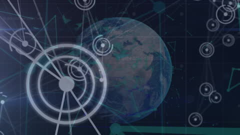 Digital Globe with Innovative Data Network Connections