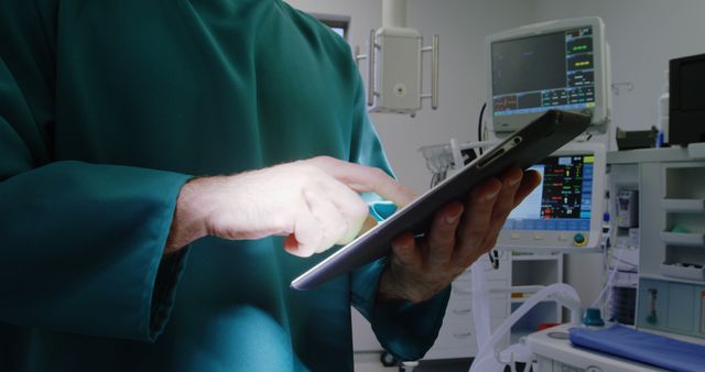 Healthcare Professional Using Digital Tablet in Hospital - Download Free Stock Images Pikwizard.com