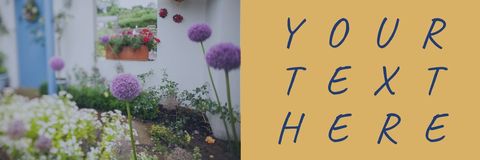 Serene Flower Garden Layout for Text