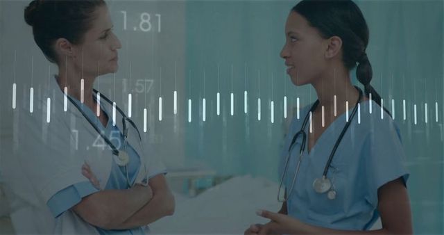 Healthcare Professionals Analyzing Patient Data in Hospital Setting