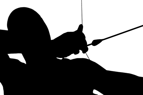 silhouette of archer in action on transparent background - Download Free Stock Videos Pikwizard.com