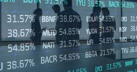 Business Professionals Analyzing Projected Financial Data