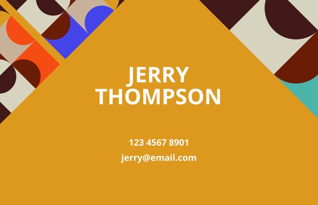 Bold, warm business card template for creative networking and branding. - Download Free Stock Videos Pikwizard.com