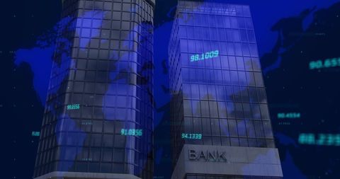 Digital Banking System with Global Financial Data Display - Download Free Stock Images Pikwizard.com