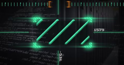 Digital Interface with Scanning Graphics over Data Servers - Download Free Stock Images Pikwizard.com